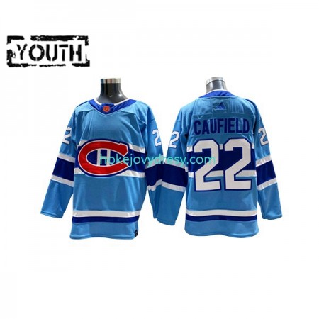 Dětské Hokejový Dres Montreal Canadiens Cole Caufield 22 Adidas 2022-2023 Reverse Retro Modrý Authentic